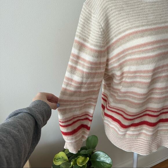 Margaret O'Leary Tori Striped Merino Wool Blend Sweater - Picture 4 of 6